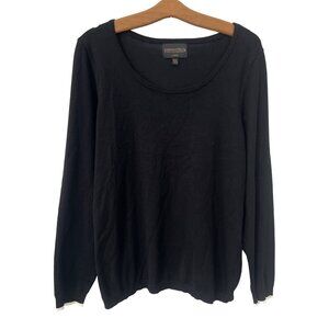 Absolutely Creative Worldwide Sweater Size XXL Scoop Neck Long Sleeve Black Knit